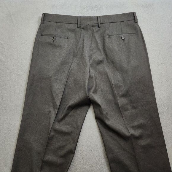 Patrick James Men 38 Black Wool Tollegno 1900 Super 100s Unhem Dress Pants NWT - Picture 4 of 14